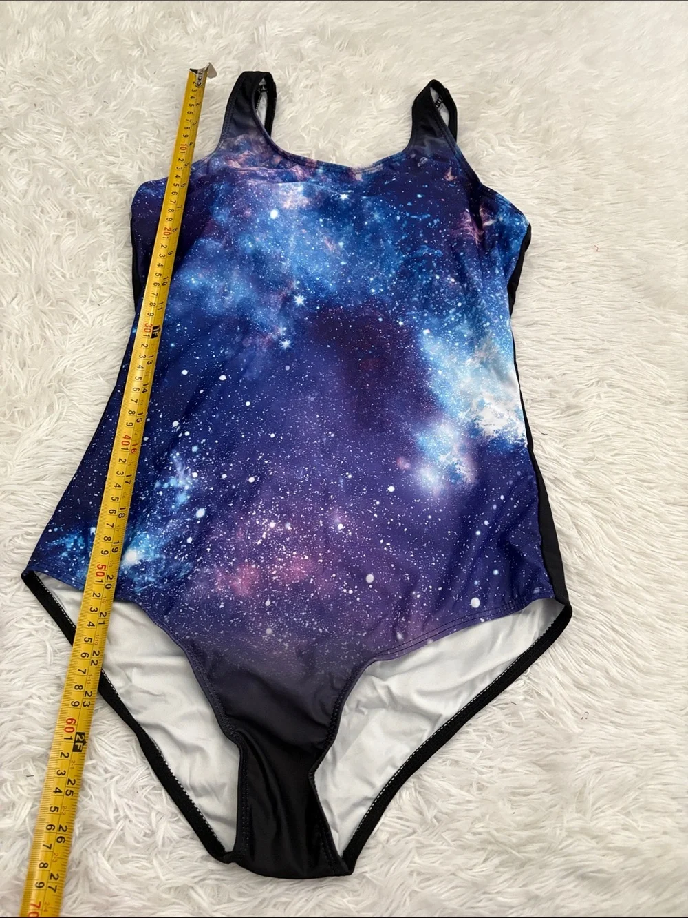 NEW Galaxy Print Criss Cross Back One Piece Swimsuit From Amazon Size M